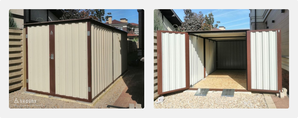 Гараж ракушка