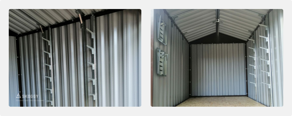 Готовый гараж с системами хранения