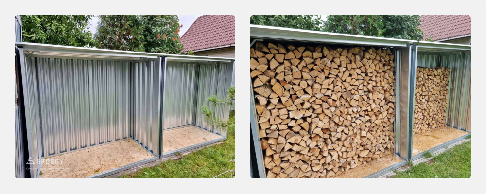 Маленький дровник SKOGGY - удобный и компактный вариант хранения дров