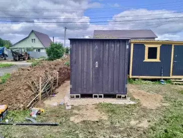 Хозблок для хранения с плоской крышей в графитовом цвете в г. Раменское, МО