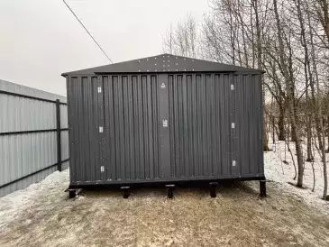 Хозблок для хозяйственных материалов в графитовом цвете в дер. Соснино, Сергиево-Посадский р-н, МО