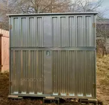 Хозблок в цинковом цвете с антивандальным засовом в д. Глухино, Клинский р-н, МО