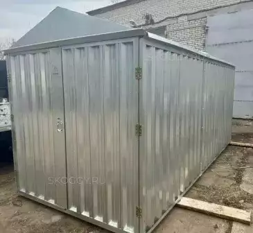 Контейнер для хранения с двускатной крышей в цинковом цвете на территорию аэродрома, г. Жуковский, МО