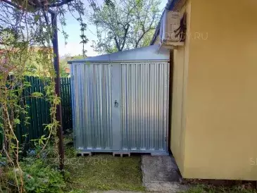 Хозблок для хранения вещей в цинковом цвете в дер. Нововоронино, Пушкинский округ, МО