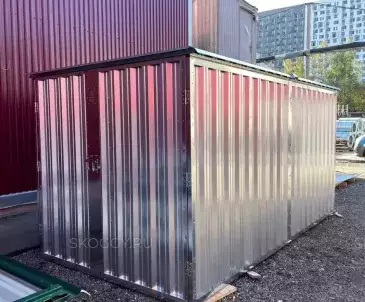 Хозблок для садовых принадлежностей в цинковом цвете на территорию организации, г. Москва