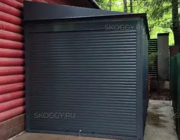 Хозблок для садовой техники, инвентаря и велосипедов в графитовом цвете в дер. Глебово, Сергиево-Посадский р-н, МО
