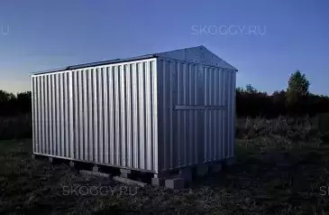 Гараж для мини трактора и прочей техники в цинковом цвете в Нижегородскую обл.